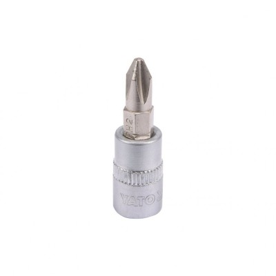Bit cruce PH2 cu adaptor 37 mm 1/4&amp;quot; Yato YT-04412 foto
