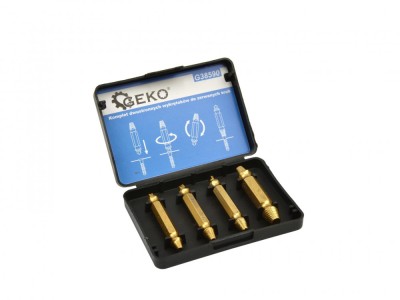Set 4 extractoare cu doua capete pentru suruburi rupte Geko G38590 foto