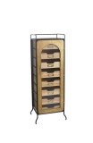 Cumpara ieftin Comoda lemn maro fier 45 x 34 x 120 cm
