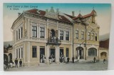 SALISTE , HOTEL ' CENTRAL ' si HOTEL ' COMUNAL ' , CARTE POSTALA ILUSTRATA , POLICROMA, INCEPUT DE SECOL XX