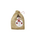 Sac pentru cadouri, model Omul de zapada, 36 x 50 cm