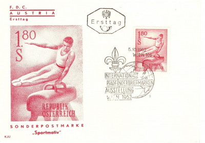 GIMNASTICAI AUSTRIA FDC 1962 foto