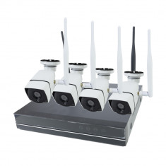 Kit supraveghere video PNI House WiFi504 NVR 8 canale 1080P si 4 camere wireless de exterior foto