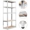Raft metalic Premium 1800x900x300 mm (HxLxl), otel galvanizat cu 5 polite MDF, 875 kg, montaj fara surub, PLUS (5 ani garantie)