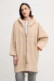 Sisley geacă culoarea bej, de tranzitie, oversize, 6G6HW800P