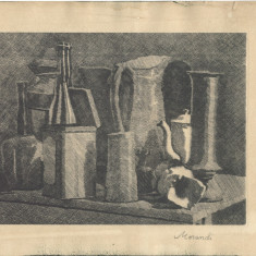 Acquaforte Natura statica Giorgio Morandi 16x21 cm