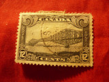 Timbru Canada 1928 - Pod Quebeck , 12C stampilat