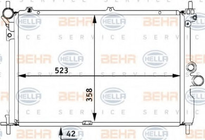 Radiator, racire motor OPEL ASTRA F Combi (51, 52) (1991 - 1998) HELLA 8MK 376 711-751 foto