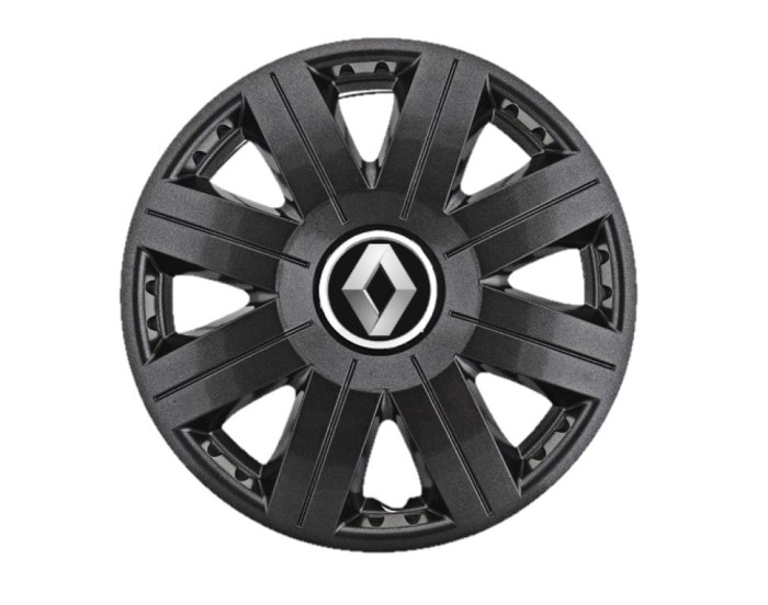 Set 4 capace roti Cosmos Negru R15, pentru gama auto Renault