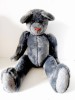 Urs, Ursulet Artist Hand Made, 63cm, plush gri, fin, moale, articulat