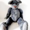 Urs, Ursulet Artist Hand Made, 63cm, plush gri, fin, moale, articulat