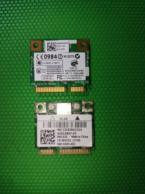 Placa wireless wlan mini PCIe half Broadcom BCM943224HMS 300mbps 802.11b/g/n foto