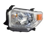 Far TOYOTA TUNDRA, 05.2013-2017, partea stanga, cu LED daytime running light; Type= USA; HB2+PY27/7W+W5W; electrical; inel cromat; halogen,
