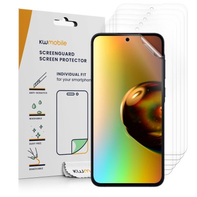 Set 6 Folii de protectie Kwmobile pentru Samsung Galaxy A55, Transparent, Plastic, KWM000021MT001C foto