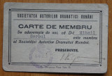 Carte de membru al Societatii Autorilor Dramatici Romani , Mihail Sorbul , 1923