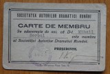 Carte de membru al Societatii Autorilor Dramatici Romani , Mihail Sorbul , 1923