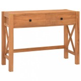 Cumpara ieftin Birou cu 2 sertare, 100x40x75 cm, lemn de tec