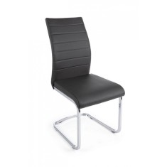 Scaun cu spatar din piele ecologica gri antracit Myra 41 cm x 60 cm x 98 h x 47 h