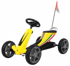 Go Kart cu pedale Ferrari, galben foto