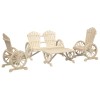 Set mobilier de gradina, 4 piese, lemn masiv de brad