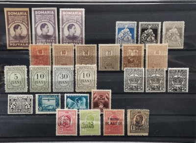 Rom&amp;acirc;nia Lot Timbre Fiscale nestampilate foto