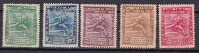 Cuba 1930 sport MI 74-78 MNH