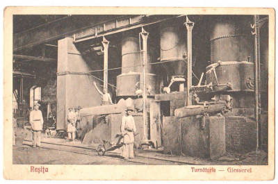 SV * Resita * TURNATORIA / COMBINATUL METALURGIC * 1928 * imagine din interior foto