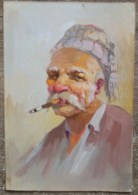 Turc cu tigara// acuarela si tempera, Samuel Bogdanovici foto