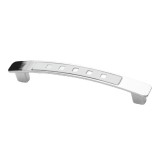 Cumpara ieftin Maner pentru mobila, din metal cu plastic, OZS-2078, lungime 114 mm, distanta gauri 96 mm, mat crom