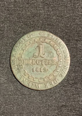 Moneda 1 kreuzer 1812 B Austria foto