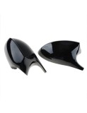 Set capace oglinzi Batman Style pentru Bmw Seria 3 E90, E91, E92, E93, Seria 1 E81, E82, E87, E88 negru lucios, Xenon Bright