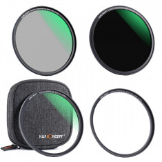 Kit filtre K&F Concept 52mm MCUV+CPL+ND1000 si inel magnetic SKU.1650