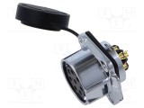 Conector circular soclu tată 3 pini 43A 500V IP67 drept LUTRONIC
