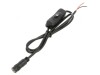 Cablu DC 5,5/2,1 soclu drept 0,8m 2x0,5mm&sup2; negru
