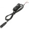 Cablu DC 5,5/2,1 soclu drept 0,8m 2x0,5mm&sup2; negru