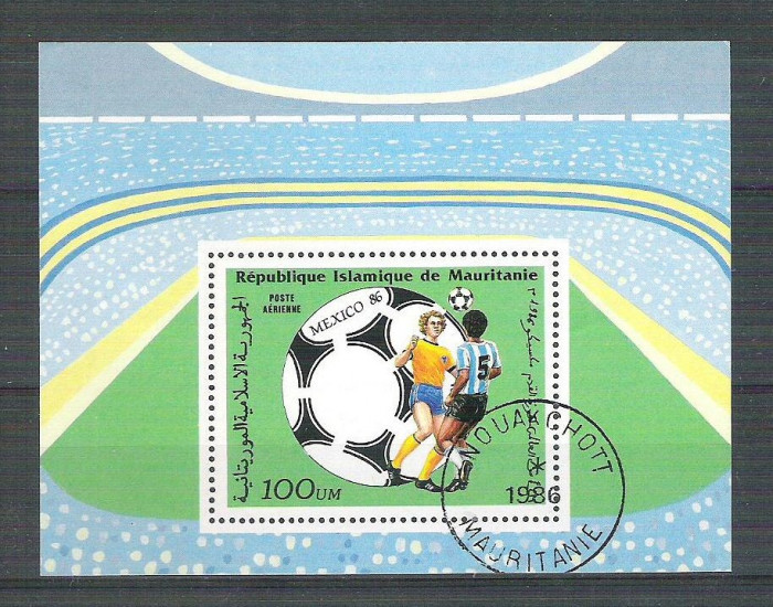 Mauritania 1986 Sport, Football, Soccer, perf. sheet, used AB.068