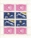 |Romania, LP 888a/1975, Zborul comun Apollo - Soiuz, in bloc de 4 dantelat, MNH, Nestampilat