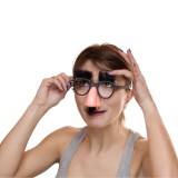 Ochelari Deghizare, Spr&acirc;ncene Negre, Nas cu Păr, Oem