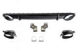 Difuzor Bara Spate si Ornamente Evacuare Audi A4 B8 Pre Facelift (2007-2011) Sedan Avant RS4 Design Negru