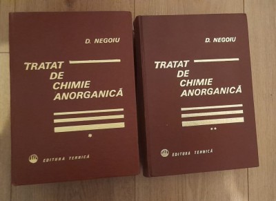 Tratat de chimie anorganica - D.Negoiu 2 vol. foto