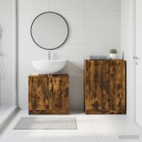 Cumpara ieftin Set de dulapuri pentru baie, 2 piese UTRECHT Stejar fumuriu