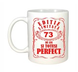 Cana alba personalizata, Editie Limitata 73 ani, INOVATIX&reg;. 330ml