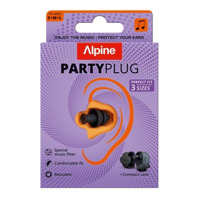 Dopuri de urechi cu filtru muzical pentru festivaluri si concerte, 3 dimensiuni incluse (S/M/L), protectie zgomote SNR 19dB, reutilizabile, negre, ALP foto