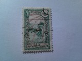 Serie 1 valoare Turcia 1921 Camila , cu supratipar de mana , stampilat