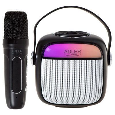 Boxa pentru karaoke Adler cu microfon, acumulator, Bluetooth foto