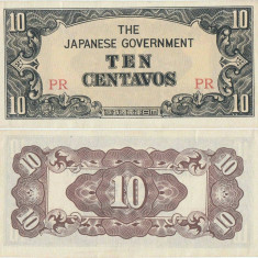 1942 , 10 centavos ( P-104a ) - Filipine - stare aUNC