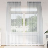 Perdele cu perdele 2 pcs Gri &icirc;nchis 140 x 260 cm Poliester
