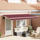 vidaXL Material de &icirc;nlocuire pentru copertină Burgundy 400 x 200 cm
