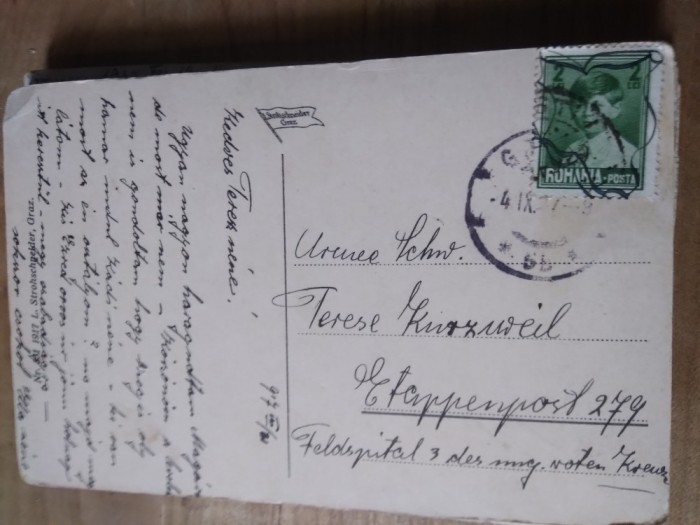 Ilustrata circulatie Romania Regele Mihai I Front WW2