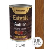 Lazura lemn Bochemit Estetik Profi 0,8L, stejar, 6-14mp, protectie 15 ani+